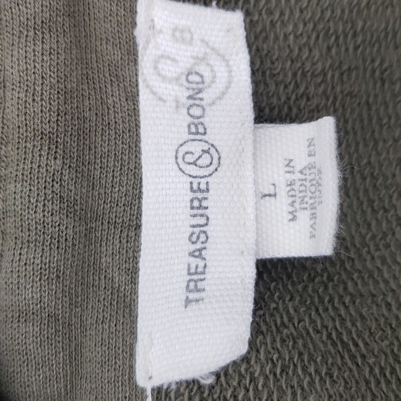 Treasure & Bond Dark Green Button Down Shacket - Picture 8 of 9